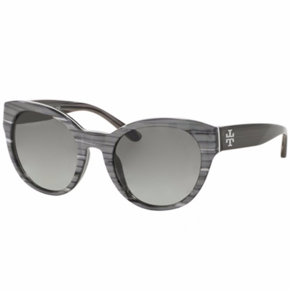 Tory Burch Accessories - Tory Burch Striped Gradient Grey Sunglasses